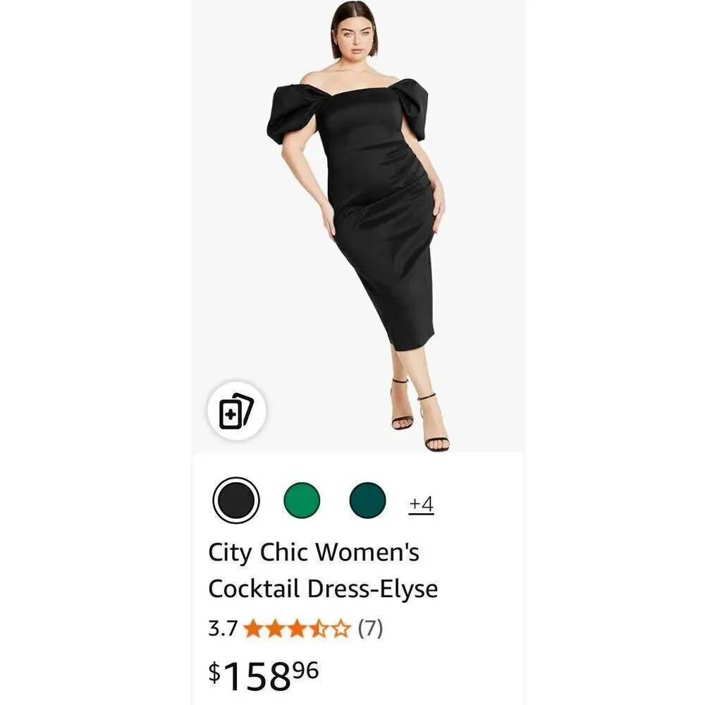 City Chic Women's Cocktail Dress-Elyse - 16